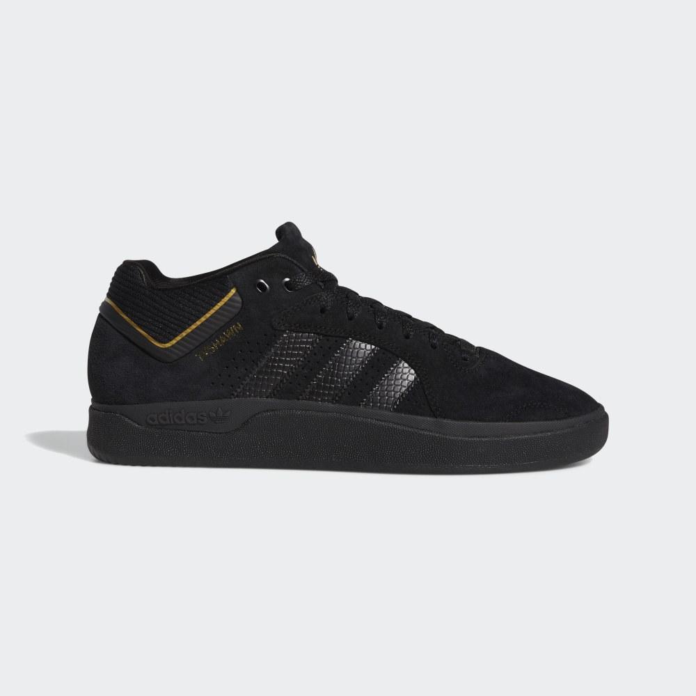 Adidas Men's Tyshawn Skate Shoes Black/Gold Metal Ireland EF8519